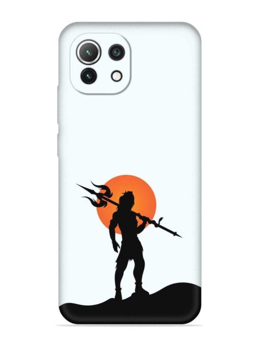 Lord Mahadev Trendy Embossed Soft Silicone Case for Xiaomi Mi 11 Lite Zapvi