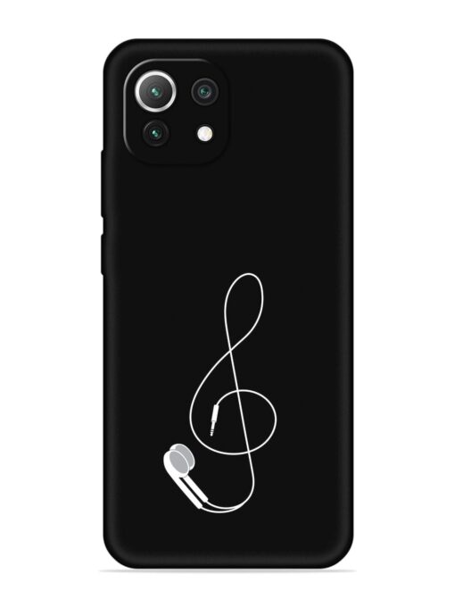 Music Earphone Vector Embossed Soft Silicone Case for Xiaomi Mi 11 Lite Zapvi