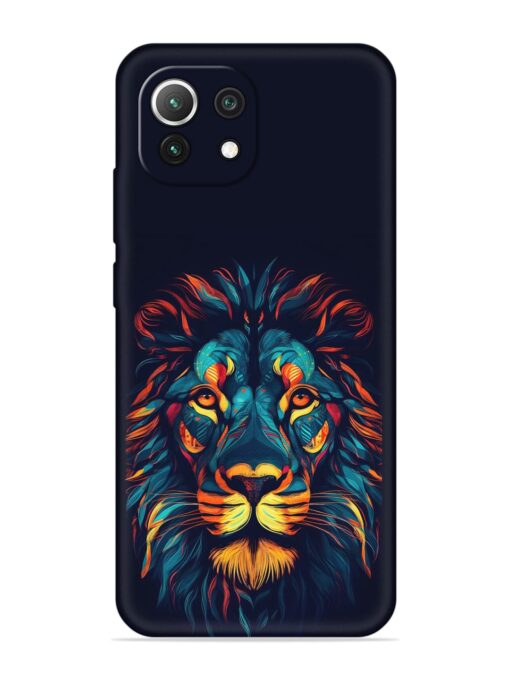 Colorful Lion Embossed Soft Silicone Case for Xiaomi Mi 11 Lite Zapvi