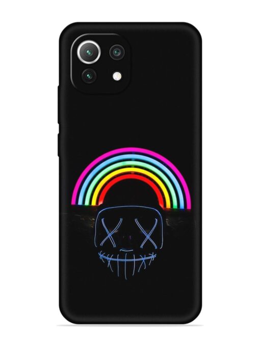 Mask Rainbow Embossed Soft Silicone Case for Xiaomi Mi 11 Lite Zapvi