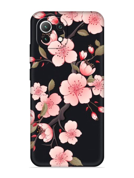 Cherry Blossom Embossed Soft Silicone Case for Xiaomi Mi 11 Lite Zapvi