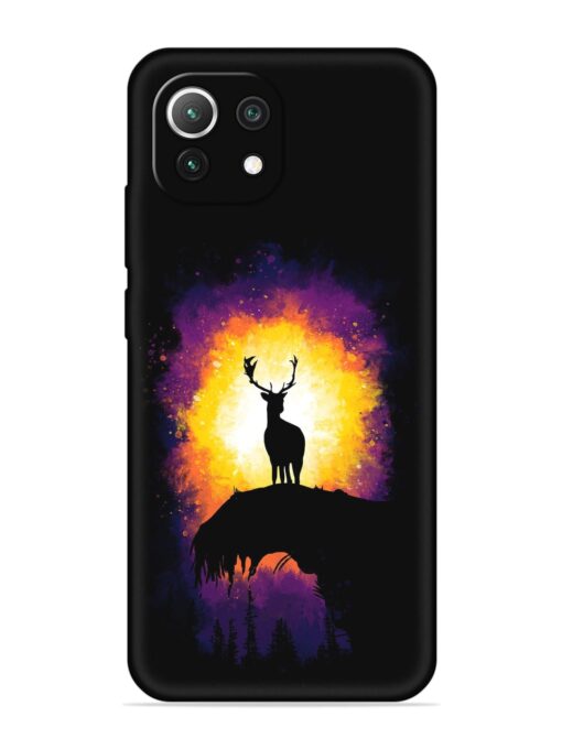 Elk Animal Art Embossed Soft Silicone Case for Xiaomi Mi 11 Lite Zapvi