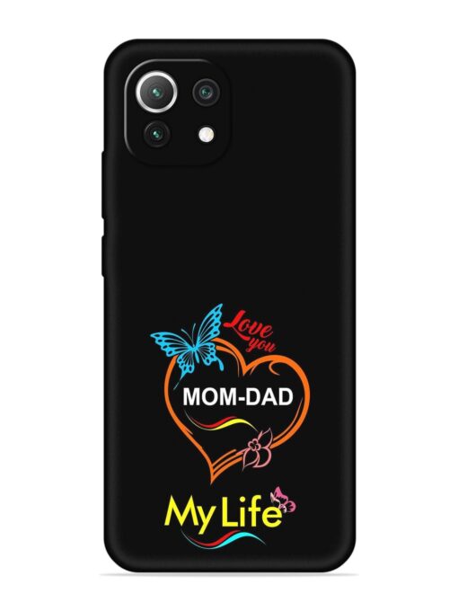 Love You Mom Dad Embossed Soft Silicone Case for Xiaomi Mi 11 Lite Zapvi