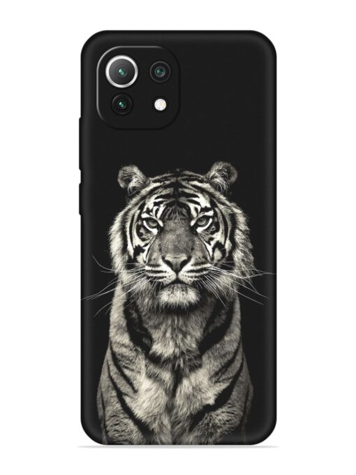 Tiger Art Embossed Soft Silicone Case for Xiaomi Mi 11 Lite Zapvi