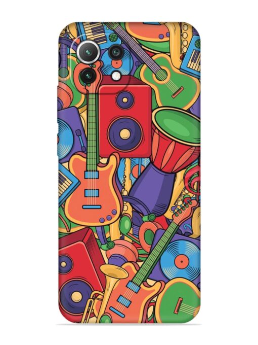 Colorful Music Art Embossed Soft Silicone Case for Xiaomi Mi 11 Lite Zapvi