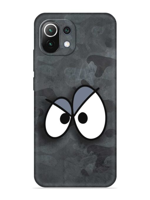 Big Eyes Night Mode Embossed Soft Silicone Case for Xiaomi Mi 11 Lite Ne (5G) Zapvi