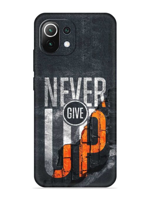 Never Give Up Embossed Soft Silicone Case for Xiaomi Mi 11 Lite Ne (5G)