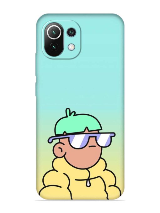 Doodles Cool Character Embossed Soft Silicone Case for Xiaomi Mi 11 Lite Ne (5G) Zapvi