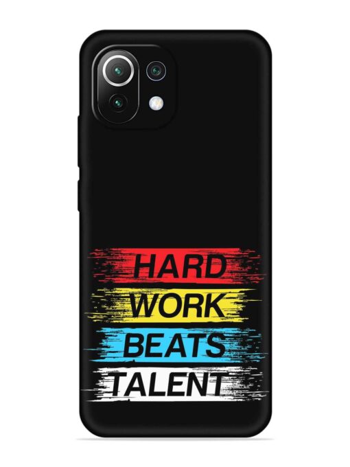 Hard Work Beats Embossed Soft Silicone Case for Xiaomi Mi 11 Lite Ne (5G) Zapvi