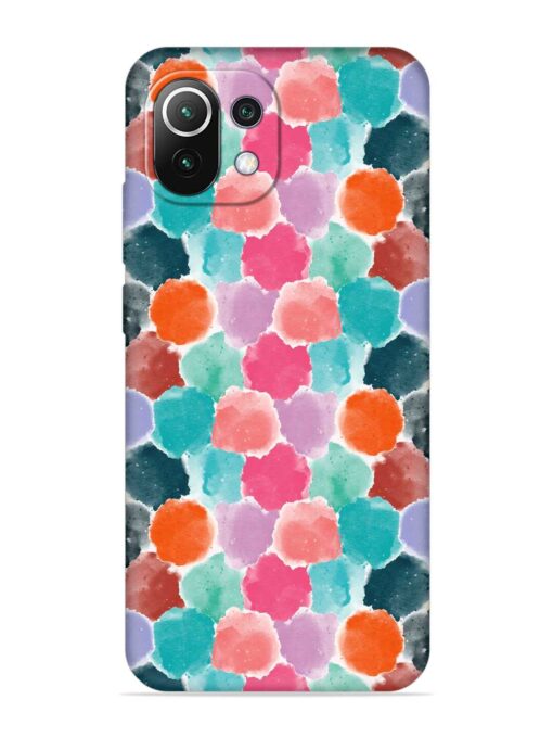 Colorful Seamless Pattern Embossed Soft Silicone Case for Xiaomi Mi 11 Lite Ne (5G) Zapvi