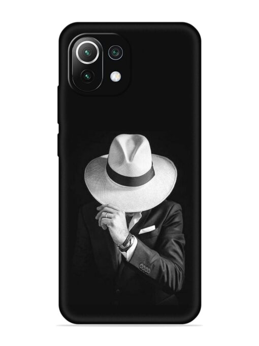 Men Under Hat Embossed Soft Silicone Case for Xiaomi Mi 11 Lite Ne (5G)