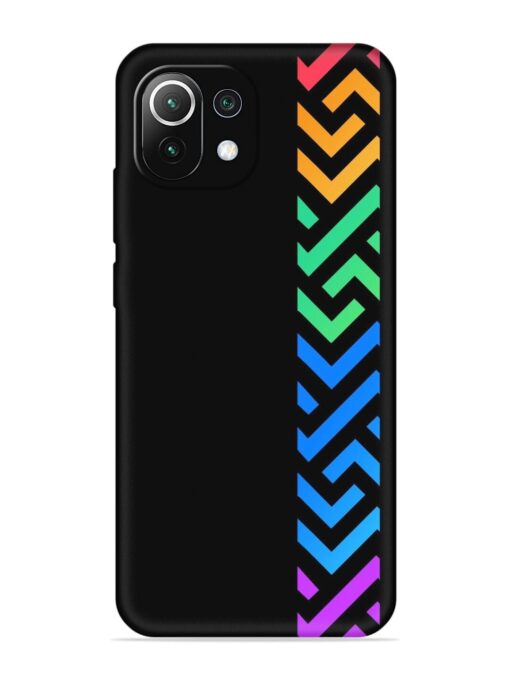 Colorshape Stripes Embossed Soft Silicone Case for Xiaomi Mi 11 Lite Ne (5G) Zapvi