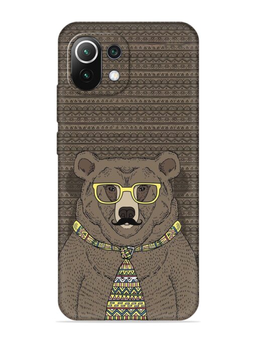 Grizzly Bear Embossed Soft Silicone Case for Xiaomi Mi 11 Lite Ne (5G) Zapvi