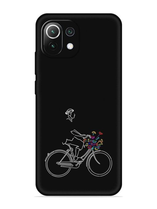 Minimalist Cycle Art Embossed Soft Silicone Case for Xiaomi Mi 11 Lite Ne (5G)