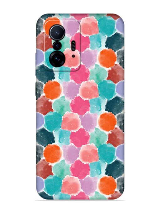 Colorful Seamless Pattern Embossed Soft Silicone Case for Xiaomi Mi 11T Pro (5G) Zapvi