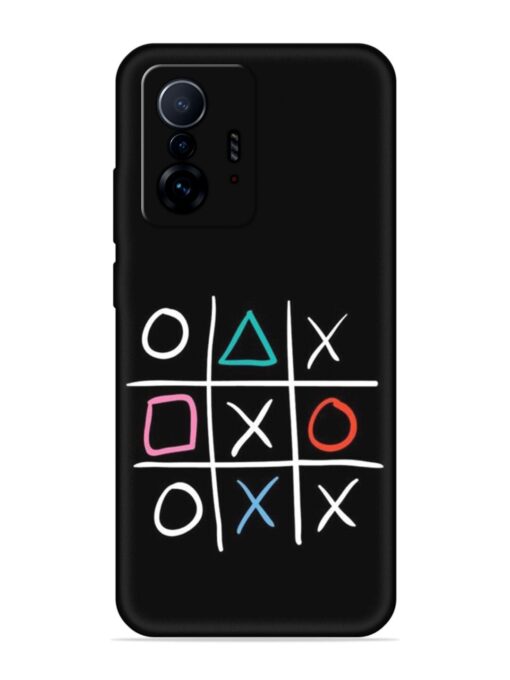 Super Neon Tic-Tac-Toe Embossed Soft Silicone Case for Xiaomi Mi 11T Pro (5G) Zapvi