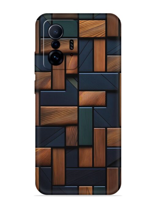 Wooden Background Cubes Embossed Soft Silicone Case for Xiaomi Mi 11T Pro (5G) Zapvi