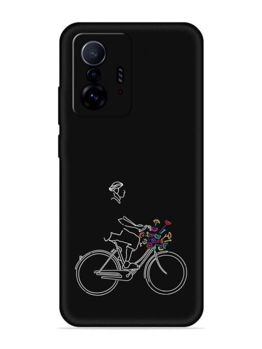 Minimalist Cycle Art Embossed Soft Silicone Case for Xiaomi Mi 11T Pro (5G) Zapvi