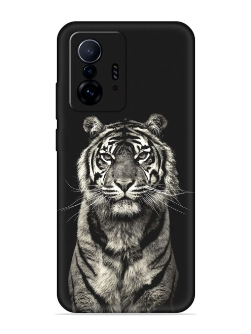 Tiger Art Embossed Soft Silicone Case for Xiaomi Mi 11T Pro (5G) Zapvi