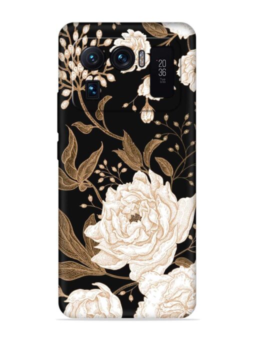 Peonies Roses Floral Embossed Soft Silicone Case for Xiaomi Mi 11 Ultra