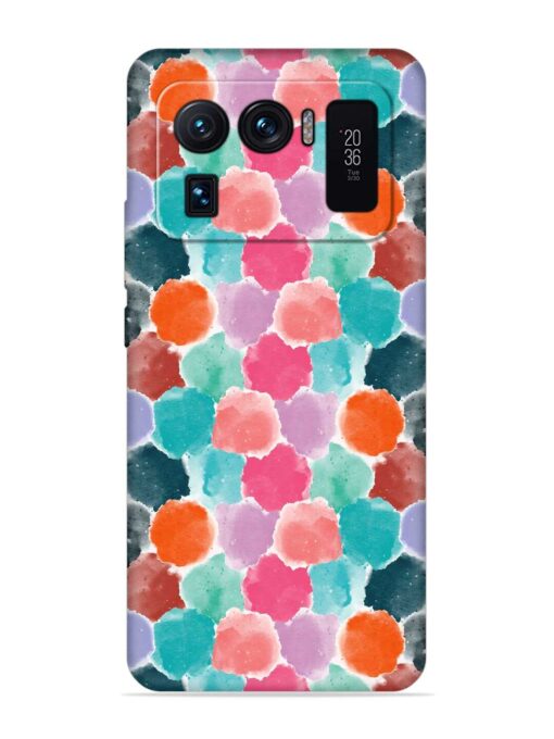 Colorful Seamless Pattern Embossed Soft Silicone Case for Xiaomi Mi 11 Ultra