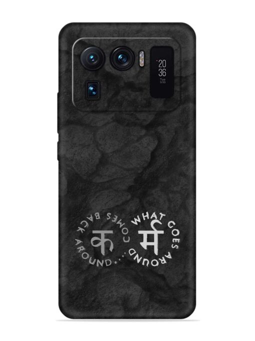 Karma Hindi Word Embossed Soft Silicone Case for Xiaomi Mi 11 Ultra