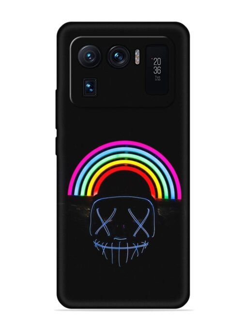 Mask Rainbow Embossed Soft Silicone Case for Xiaomi Mi 11 Ultra