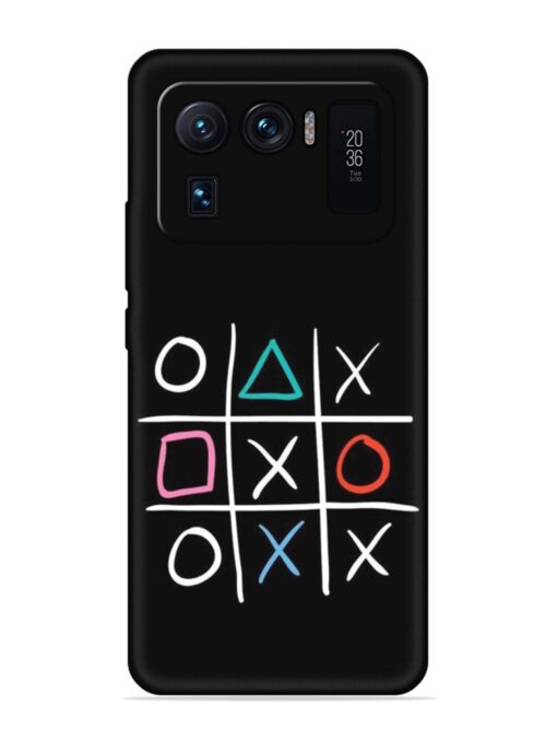 Super Neon Tic-Tac-Toe Embossed Soft Silicone Case for Xiaomi Mi 11 Ultra