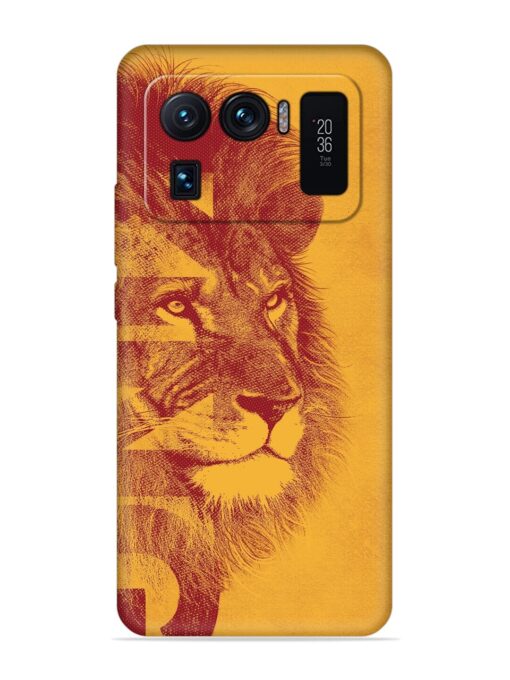 Gold Lion Crown Art Embossed Soft Silicone Case for Xiaomi Mi 11 Ultra