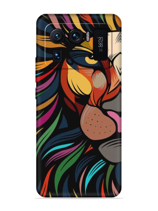 Trippy Lion Art Embossed Soft Silicone Case for Xiaomi Mi 11 Ultra