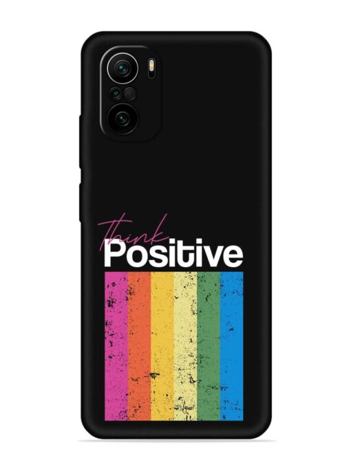 Think Positive Typography Embossed Soft Silicone Case for Xiaomi Mi 11X (5G) Zapvi