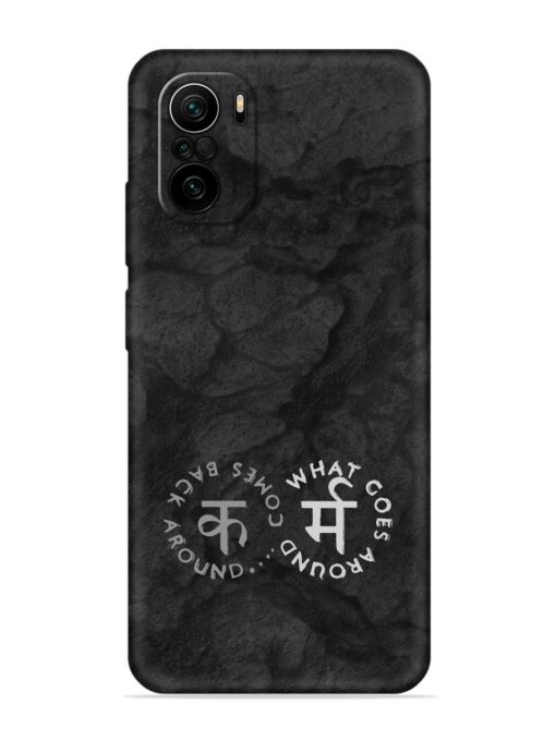 Karma Hindi Word Embossed Soft Silicone Case for Xiaomi Mi 11X (5G) Zapvi