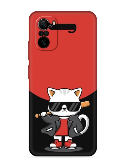 Cool Little Bear Cartoon Embossed Soft Silicone Case for Xiaomi Mi 11X (5G)