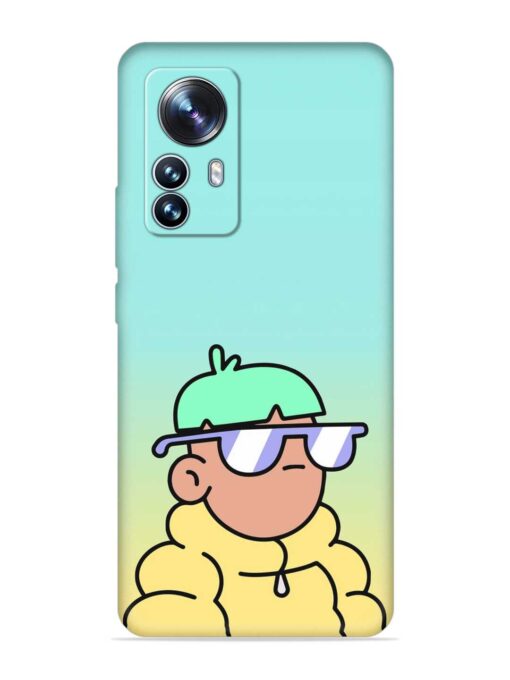 Doodles Cool Character Embossed Soft Silicone Case for Xiaomi Mi 12 Pro (5G)