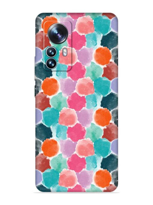 Colorful Seamless Pattern Embossed Soft Silicone Case for Xiaomi Mi 12 Pro (5G)