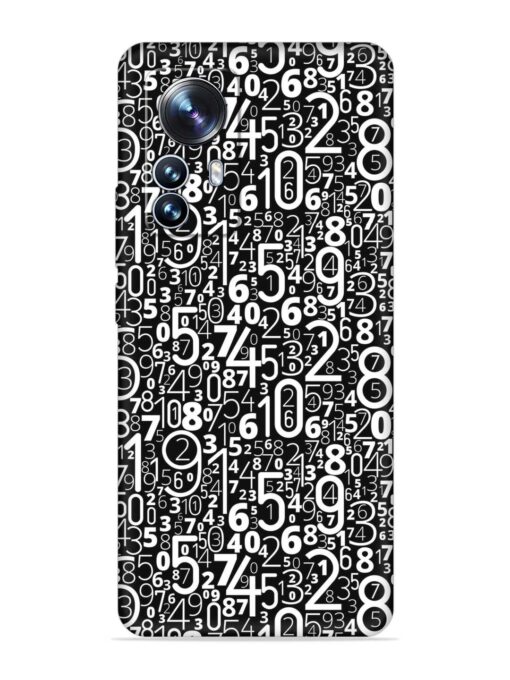 Many Numbers Different Embossed Soft Silicone Case for Xiaomi Mi 12 Pro (5G) Zapvi