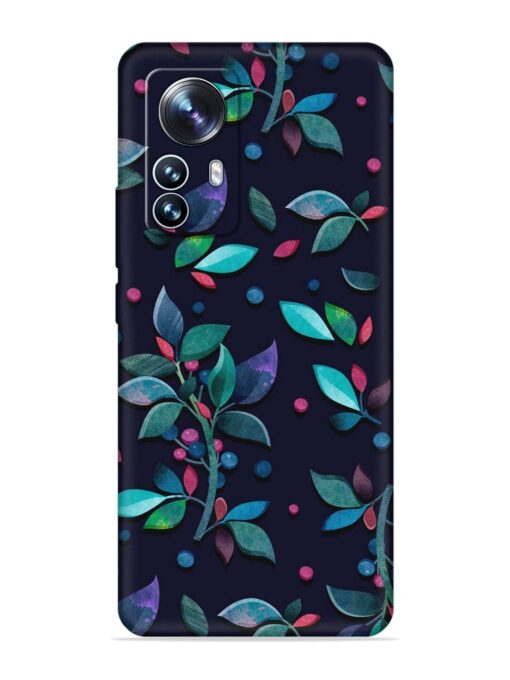 Decorative Watercolor Flower Embossed Soft Silicone Case for Xiaomi Mi 12 Pro (5G) Zapvi