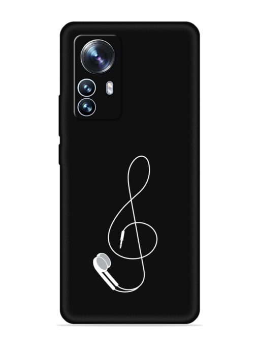 Music Earphone Vector Embossed Soft Silicone Case for Xiaomi Mi 12 Pro (5G) Zapvi