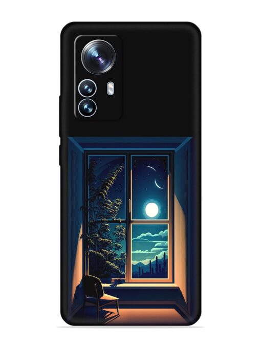 Night View At Window Embossed Soft Silicone Case for Xiaomi Mi 12 Pro (5G)