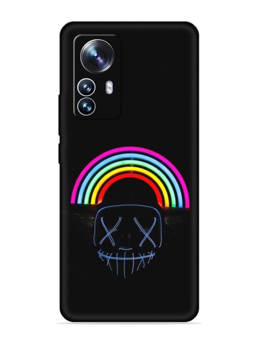 Mask Rainbow Embossed Soft Silicone Case for Xiaomi Mi 12 Pro (5G)