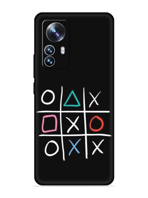 Super Neon Tic-Tac-Toe Embossed Soft Silicone Case for Xiaomi Mi 12 Pro (5G) Zapvi