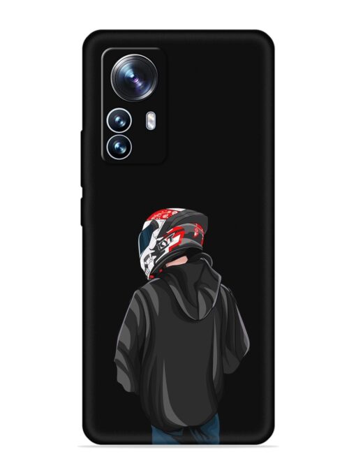 Motorcycle Rider Embossed Soft Silicone Case for Xiaomi Mi 12 Pro (5G) Zapvi