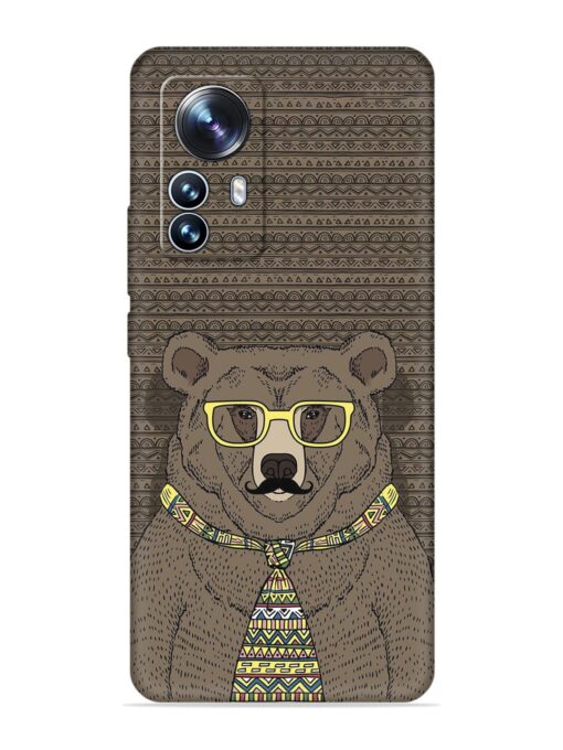 Grizzly Bear Embossed Soft Silicone Case for Xiaomi Mi 12 Pro (5G) Zapvi