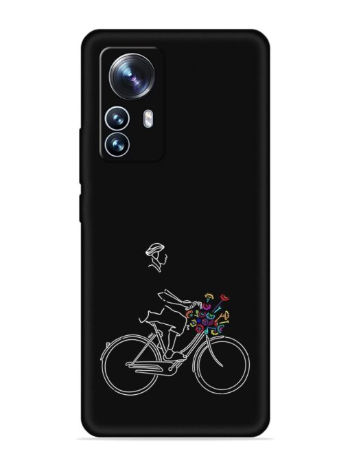 Minimalist Cycle Art Embossed Soft Silicone Case for Xiaomi Mi 12 Pro (5G)