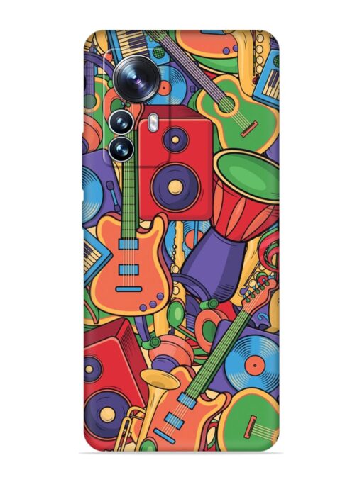 Colorful Music Art Embossed Soft Silicone Case for Xiaomi Mi 12 Pro (5G) Zapvi