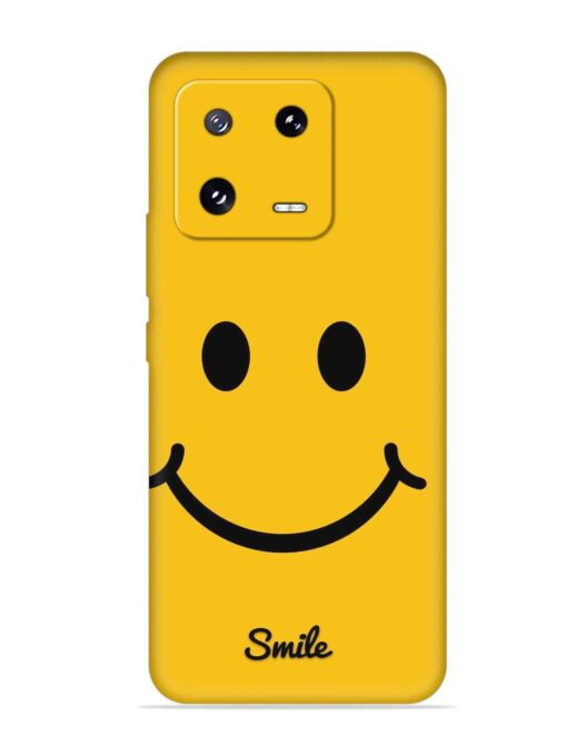 Yellow Smiley Embossed Soft Silicone Case for Xiaomi Mi 13 Pro (5G)