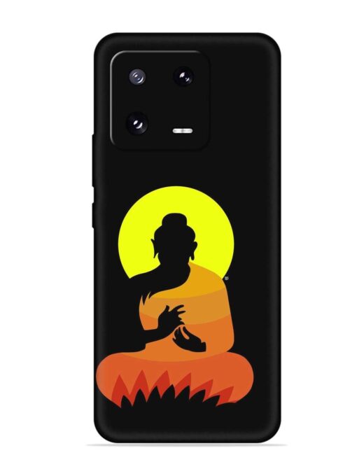 Buddha Art Black Embossed Soft Silicone Case for Xiaomi Mi 13 Pro (5G)