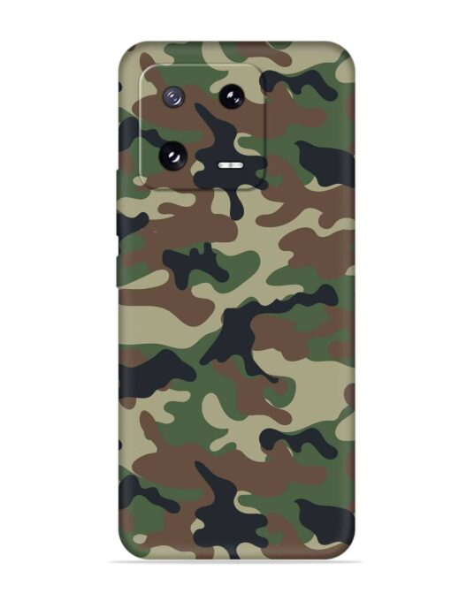 Army Military Camouflage Dark Green Embossed Soft Silicone Case for Xiaomi Mi 13 Pro (5G)