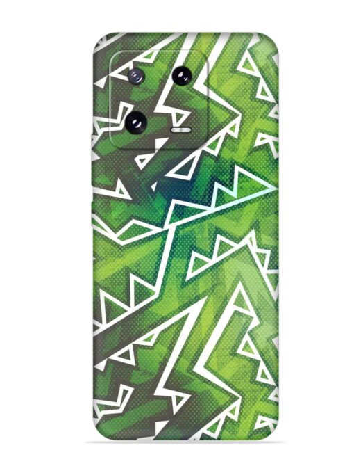 Green Graffiti Seamless Embossed Soft Silicone Case for Xiaomi Mi 13 Pro (5G)