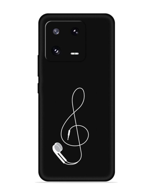 Music Earphone Vector Embossed Soft Silicone Case for Xiaomi Mi 13 Pro (5G)